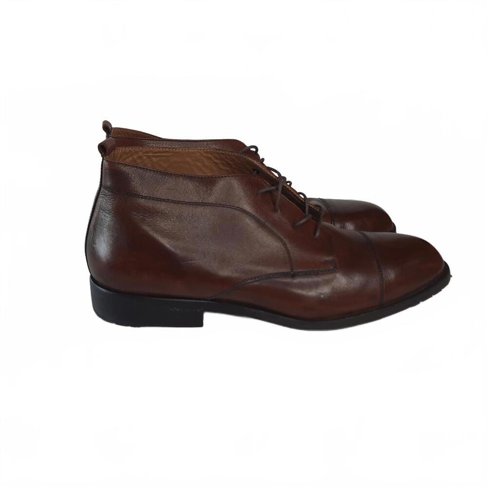 Paragon Men's Brown‎ Leather Lace-Up Boots Size 11